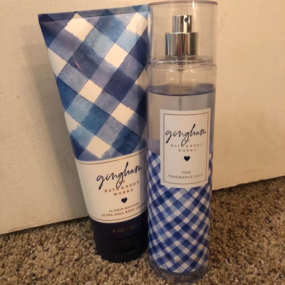 FULL SIZE BATH & BODY GINGHAM SET